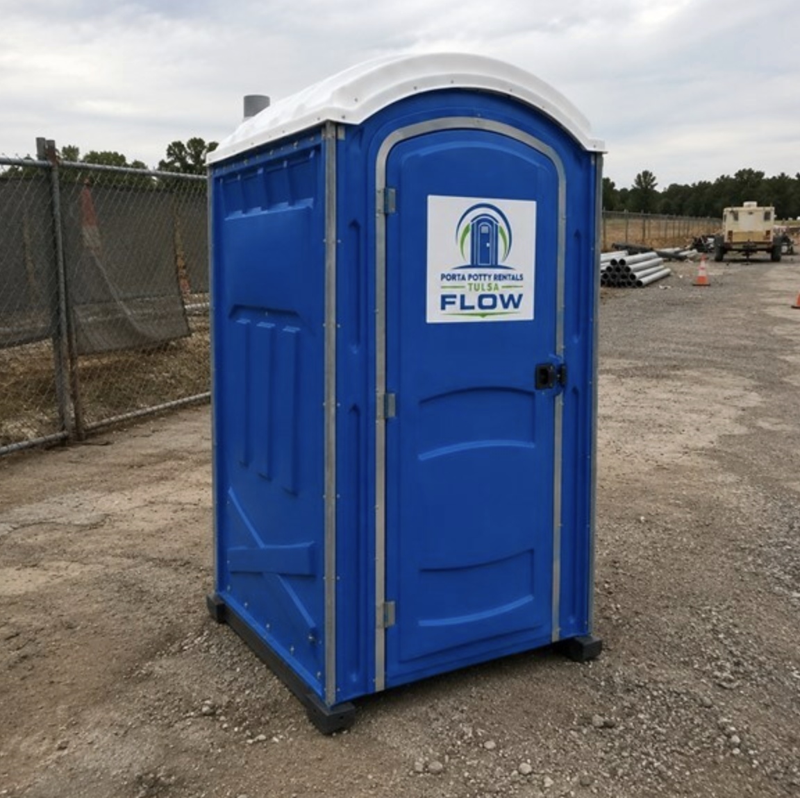 Blue standard portable toilet